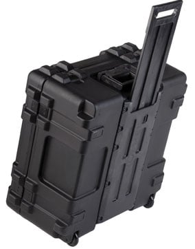 Roto Mil-Std Waterproof Case, 22 x 22 x 12, Cubed Foam, Wheels