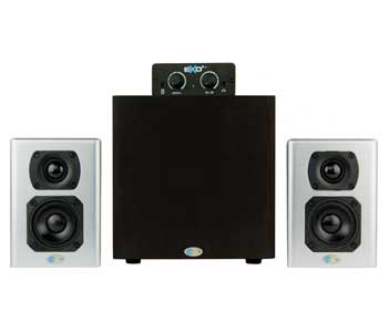 Stereo Monitoring System, 2 Satellite Speakers, 1 Subwoover and Desktop Controller