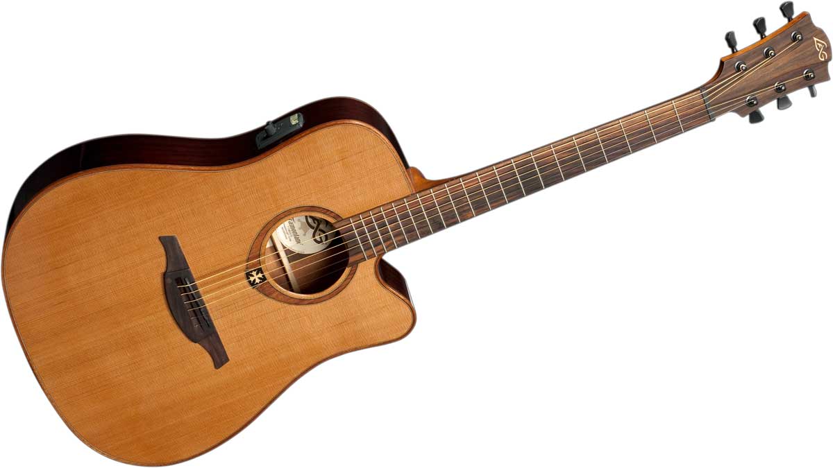 Acoustic/Electric Guitar, Dreadnought Cutaway, Solid Red Cedar Top, Dark Mahogany Back & Sides, Gloss Finish