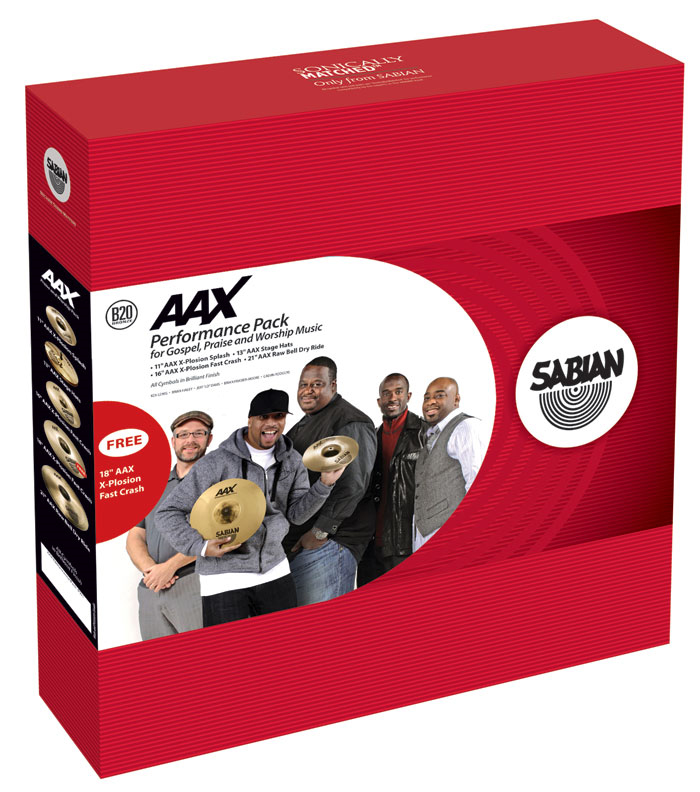 AAX Performance Pack for Gospel, Praise & Worship Music with 11" Splash, 13" Hi-Hats, 16" Fast Crash, 21" Raw Bell Dry Ride, and FREE 18" Fast Crash in Natural Finish