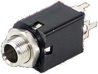 1/4" 2-Conductor Enclosed Jack with PC Terminals