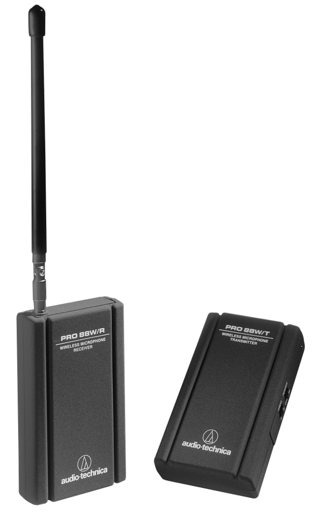 Wireless Microphone System for Camcorder with AT829mW Miniature Cardioid Clip-on Mic