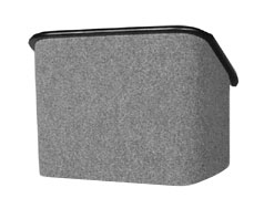 Grey Carpeted Tabletop Lectern, Black Trim