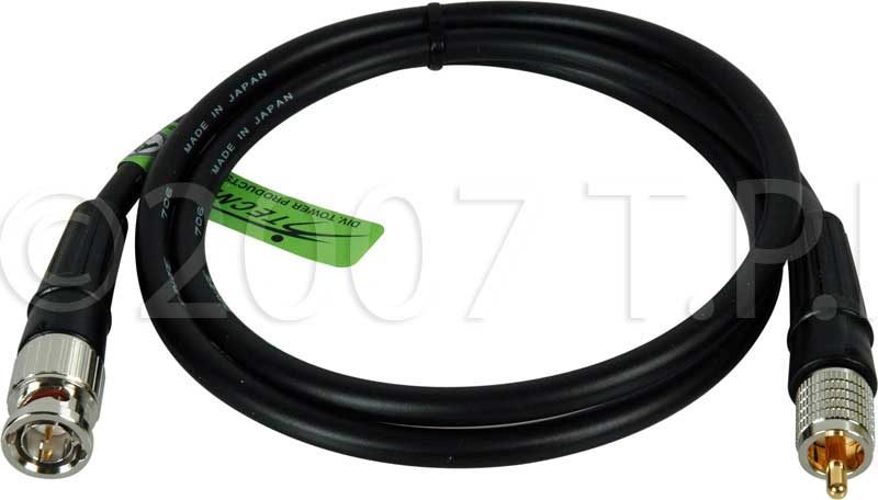 Cable, BNC-RCA 25ft, Black