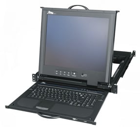 Rackmount LCD, Keyboard, Touchpad with 16-Port KVM Switch