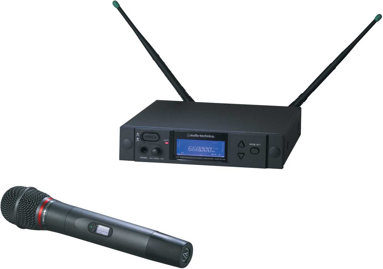 Wireless Handheld Microphone System, AEW-T4100 Cardioid Dynamic Mic, Band C: 541.500 to 566.375 MHz