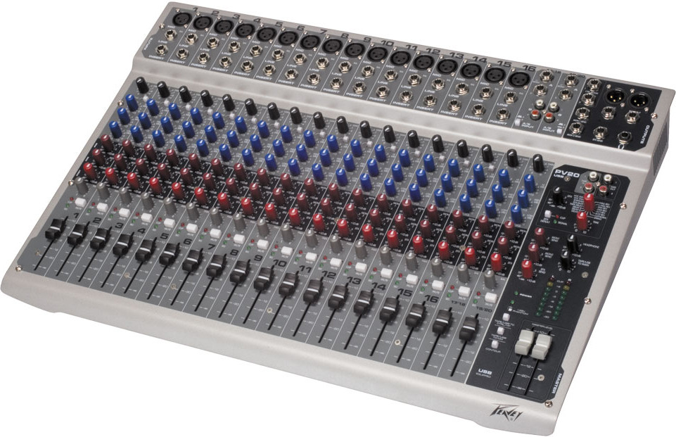 20-Channel Console Mixer with USB Port
