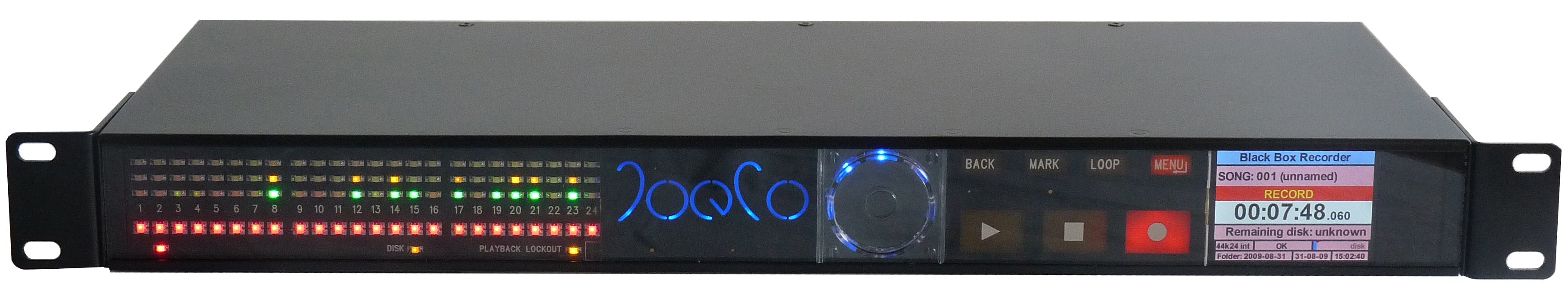 Digital AES/EBU, Analog I/O 24 Track "Blackbox Recorder" (for Live Performance Recording)