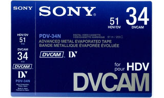 Tape DVCAM Digital Standard, 34 minutes, Pro