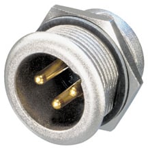 HD3-Pin XLR-M Panel-Mount Connector