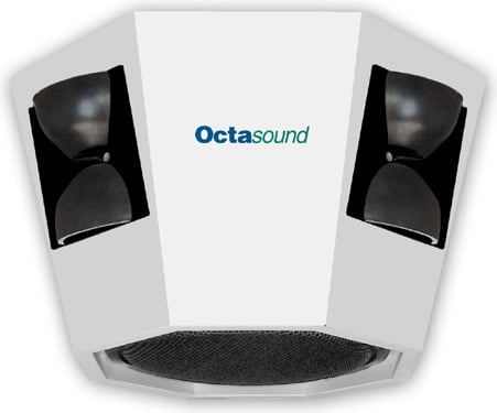 Central Speaker System: 10" Woofer, 4x 6"x6" Compression Horn/Drivers