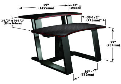 Digital Desk & Riser 59"Wx30"D