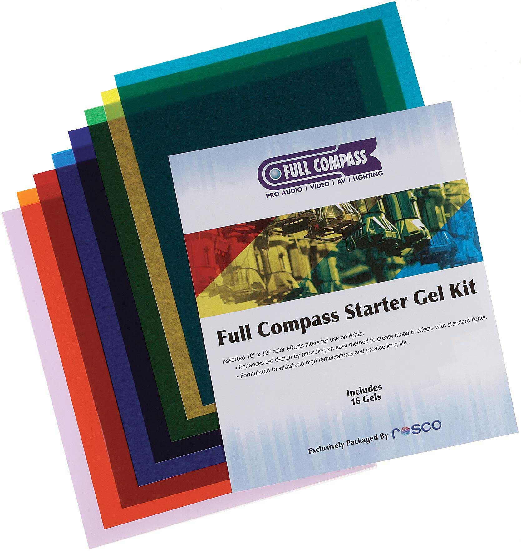 Full Compass 10"x12" Starter Gel Kit (Includes 16 Assorted 10"x12" Color Effects Filters)