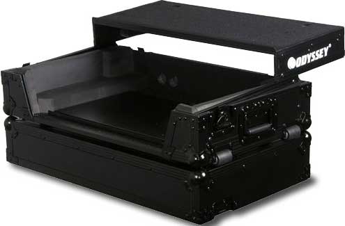 Black Label Series ATA Flight Case for Numark MIXDECK DJ Controller (with Sliding Laptop Platform, Keyboard Glide Tray, All Black Hardware)