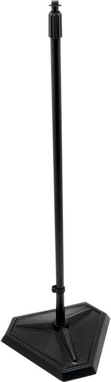 33"-61" H Adjustable Microphone Stand with 1/4-Turn Threadless Hex-Base in Chrome