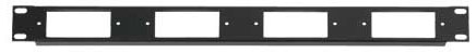 1RU Black Decora Panel for 4 Devices