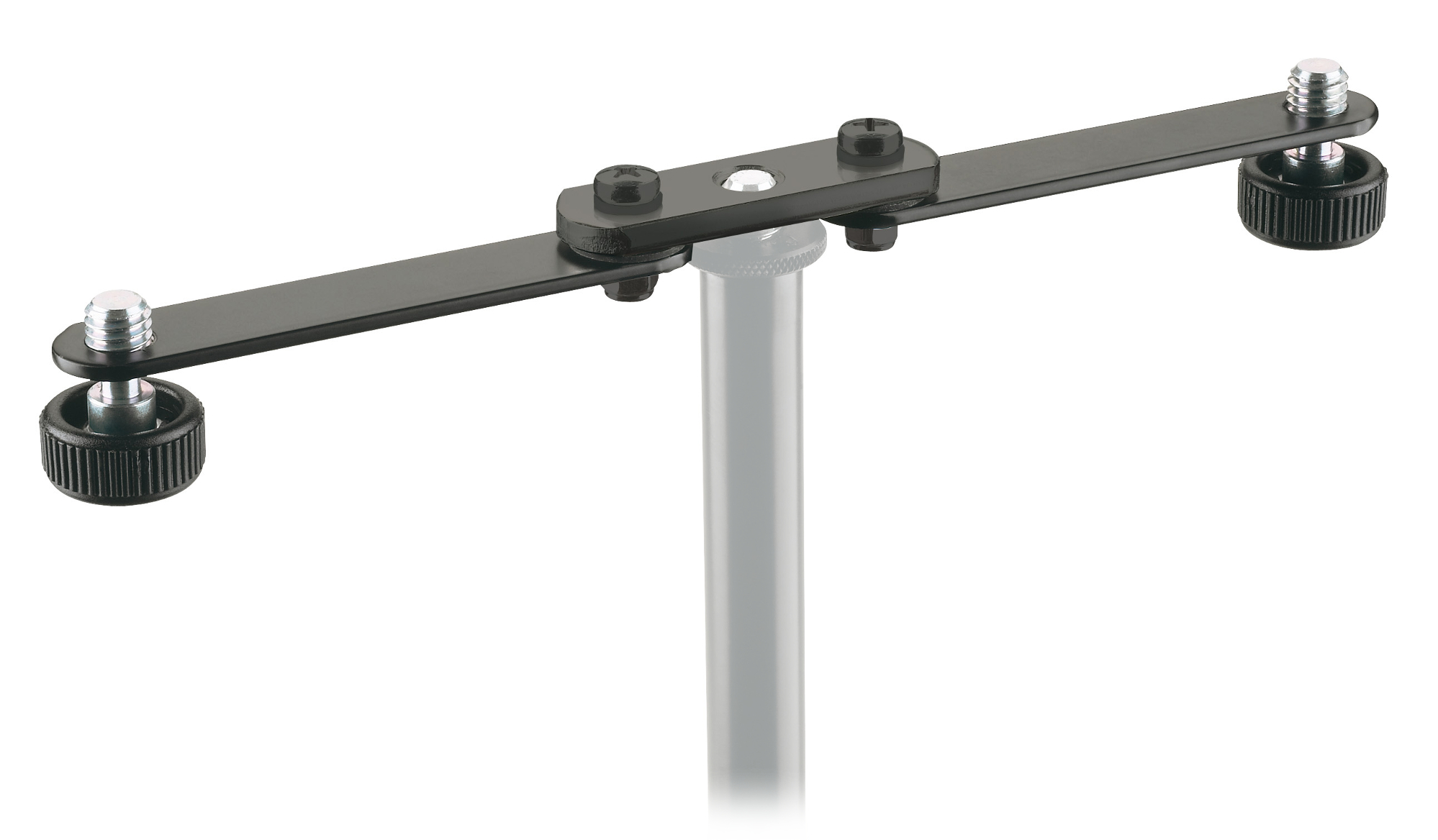 8" Hinged Microphone Bar, Holds 2 Mics