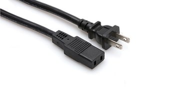 Ungrounded Power Cord, IEC C9 to NEMA 1-15P, 8ft