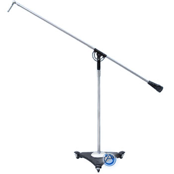 49"-73" Microphone Boom Stand with Air Suspension System and Wheeled Tripod Base
