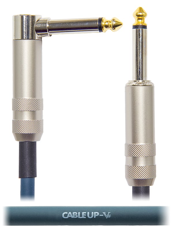 25 ft High-Tec 1/4" Straight to 1/4" Right Angle Instrument Cable