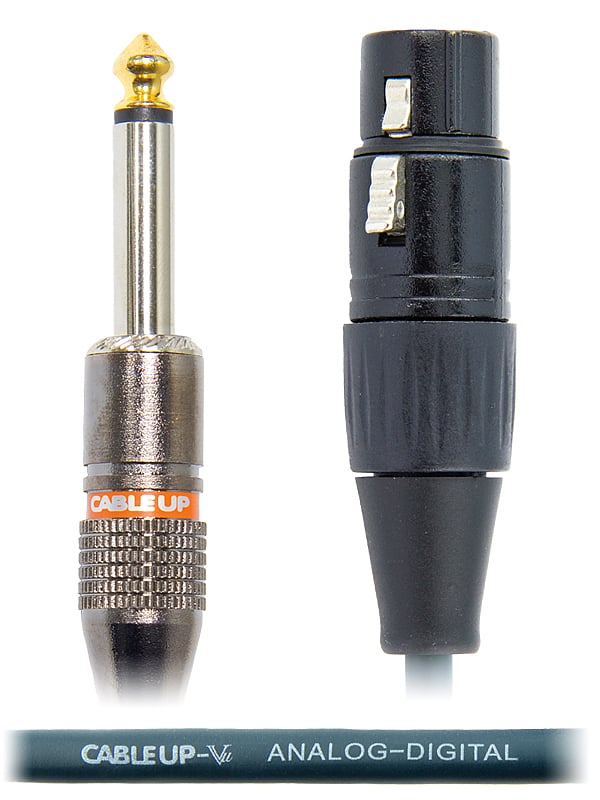 50 ft XLR Female to 1/4" TS Male Unbalanced Cable