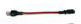 20x 6" Black Power Cables with Red Cord Stripes