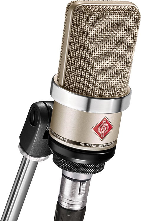 Large Diaphragm Cardioid Condenser Microphone in Satin Nickel Finish with SG 2 Swivel Stand Mount