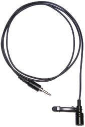 Black Cardioid Directional Lapel Mic with Clip for CRS-101 Infrared Wireless Mic System