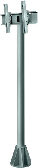 6 ft. Black Universal Wind-Rated Outdoor Pedestal Mount for 32"-65" Flat Screen Panels