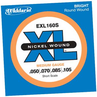 Medium XL Nickel Short Scale Electric Bass Strings