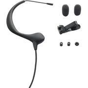 Earset Mic, Omni Condenser wired for Sennheiser 3.5mm locking mini plug, Black