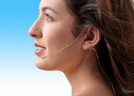 Omnidirectional Earset Microphone with 5-Pin Connector, Beige
