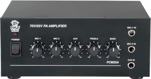 40W 25/70V Mixer/Amplifier with (3) 1/4" Inputs