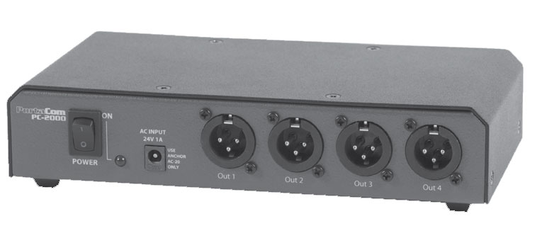 Power Console for the Portacom 2000 Intercom System