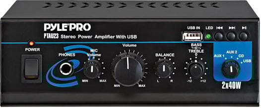 Mini 2x40W Stereo USB Amplifier with USB/AUX Inputs