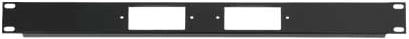 1RU Black Decora Panel for 2 Devices