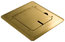 Mystery Electronics FMCA1100 Self-Trimming Brass Floor Box With Cable Slots Image 1