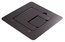 Mystery Electronics FMCA1200 Flat-Trimming Black Floor Box With Cable Slots Image 1