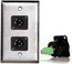 My Custom Shop WPL1114-TB 1G Black Anodized Wallplate W/Two-3-Pin XLR-M-Terminal Blocks Image 1