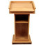 AmpliVox SW3020-HANDHELD-OAK Wireless Victoria Lectern With Handheld Wireless Transmitter In Oak Finish Image 1