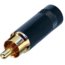 REAN NYS352BG RCA-M Cable Connector With Gold Contact And Black Shell Image 1