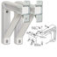 Draper 227225 Wall Bracket, 6", White Image 1