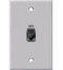 PanelCrafters PC-G1660-E-P-C CAT5e Feedthrough Single Gang Wall Plate. Image 1