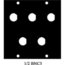 Middle Atlantic 1/2BNC5 UCP Module With 5 BNC Punches Image 1