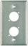 Pro Co WPUBA1013 Single Gang Wallplate With 2 D-Series Punches, Black Image 1