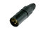 Neutrik NC3MX-B 3-pin XLRM Connector, Black Image 1