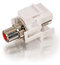 Cables To Go 28743 Snap-In Red RCA Female To Female Keystone Insert Module In White Image 1