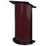 AmpliVox SN3135 Curved Jewel Mahogany Lectern Image 1