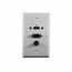 Philmore 75-642 Stainless Steel Wall Plate With HDMI, VGA, 3.5mm Connectors Image 1