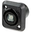 Neutrik NO4FDW-A OpticalCON Quad Chassis Connector, Black Image 1